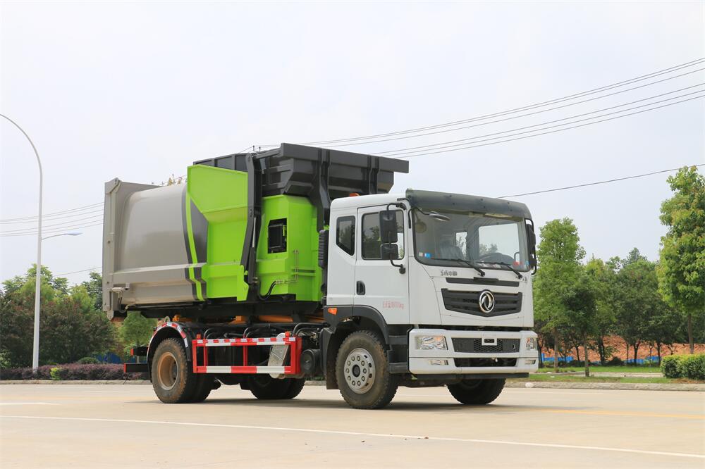 10-14方勾臂垃圾車(chē)-東風(fēng)T5大型套臂10-14方勾臂式垃圾車(chē)