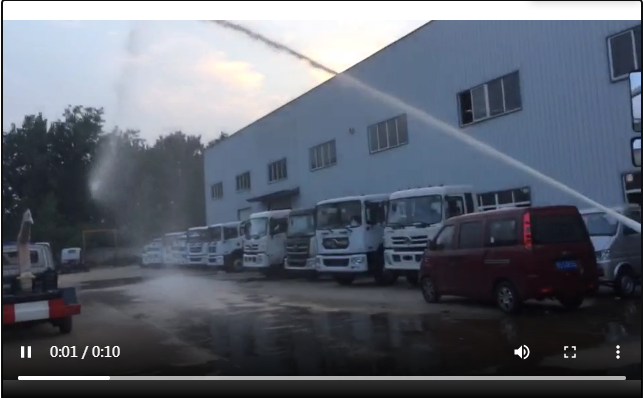 灑水車(chē)加裝前置電子水炮效果