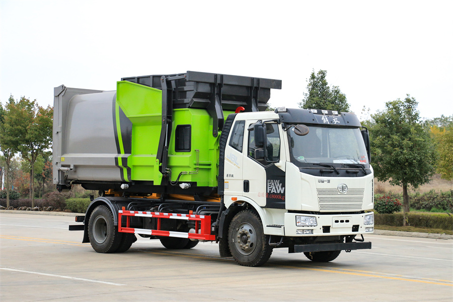 8-12方勾臂垃圾車(chē)-國(guó)六解放J6勾臂車(chē)大型套臂8-12方勾臂式垃圾車(chē)